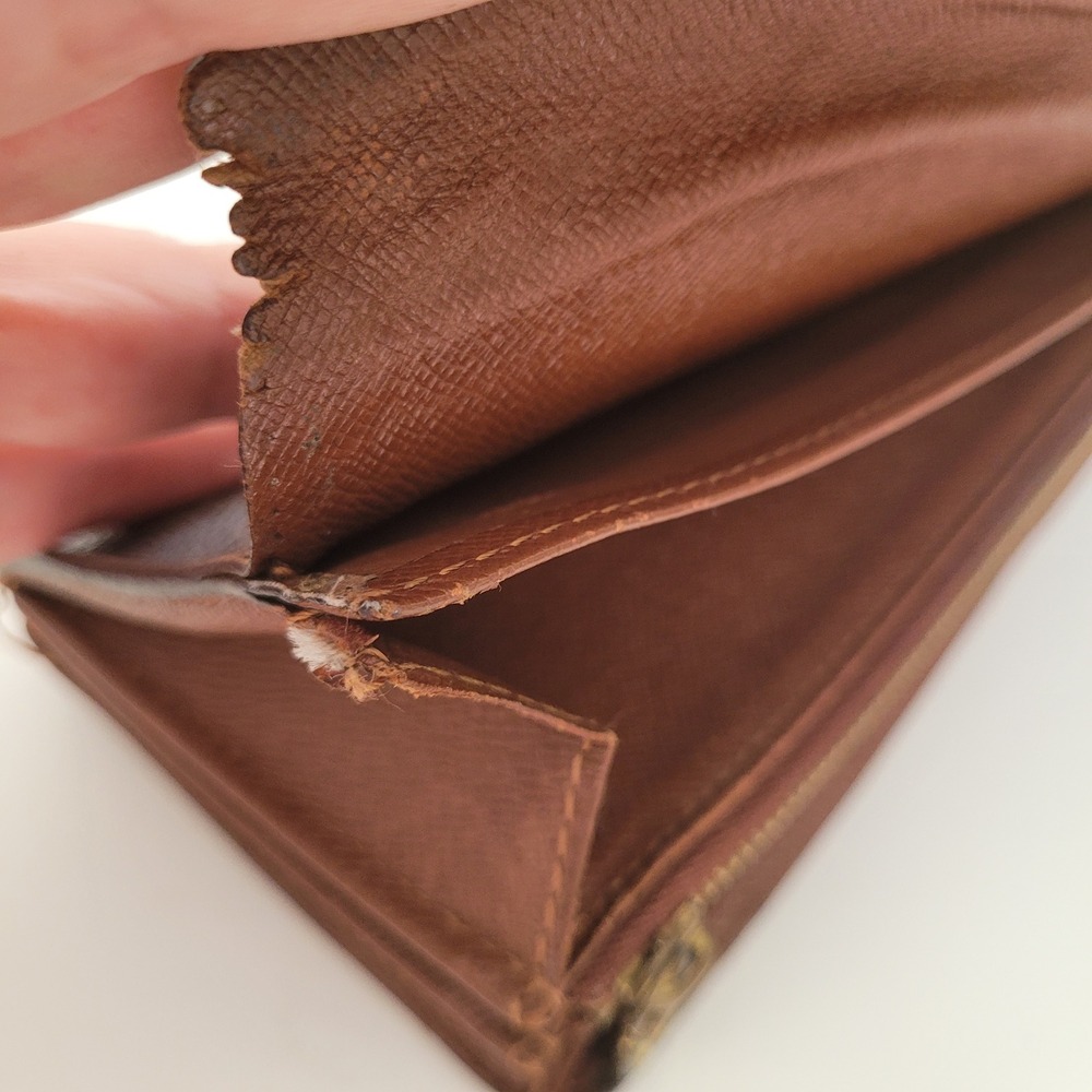 Louis Vuitton Sarah Wallet Monogram Canvas Brown Long Envelope Wallet France - Picture 6 of 11